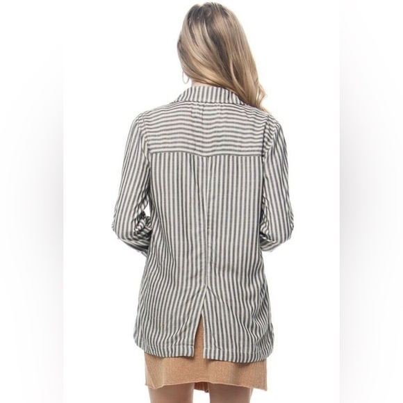 Jack by BB Dakota Stripe Open Jacket – Size Large - Picture 2 of 6